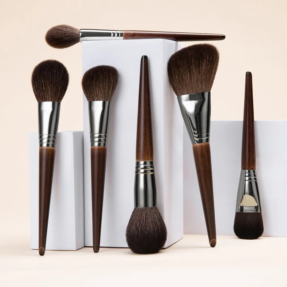 OVW Make-up-Pinsel-Set aus natürlichem Ziegenhaar, professionelles Kit, Brocha-Maquillaje-Stil, Make-up-Pinsel zum Mischen von Verschmieren