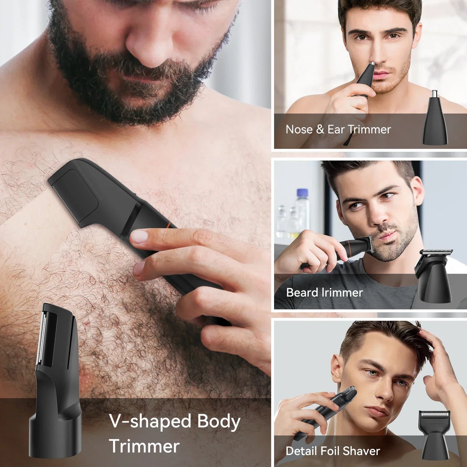4 in 1 Body Hair Trimmer Kit for Men