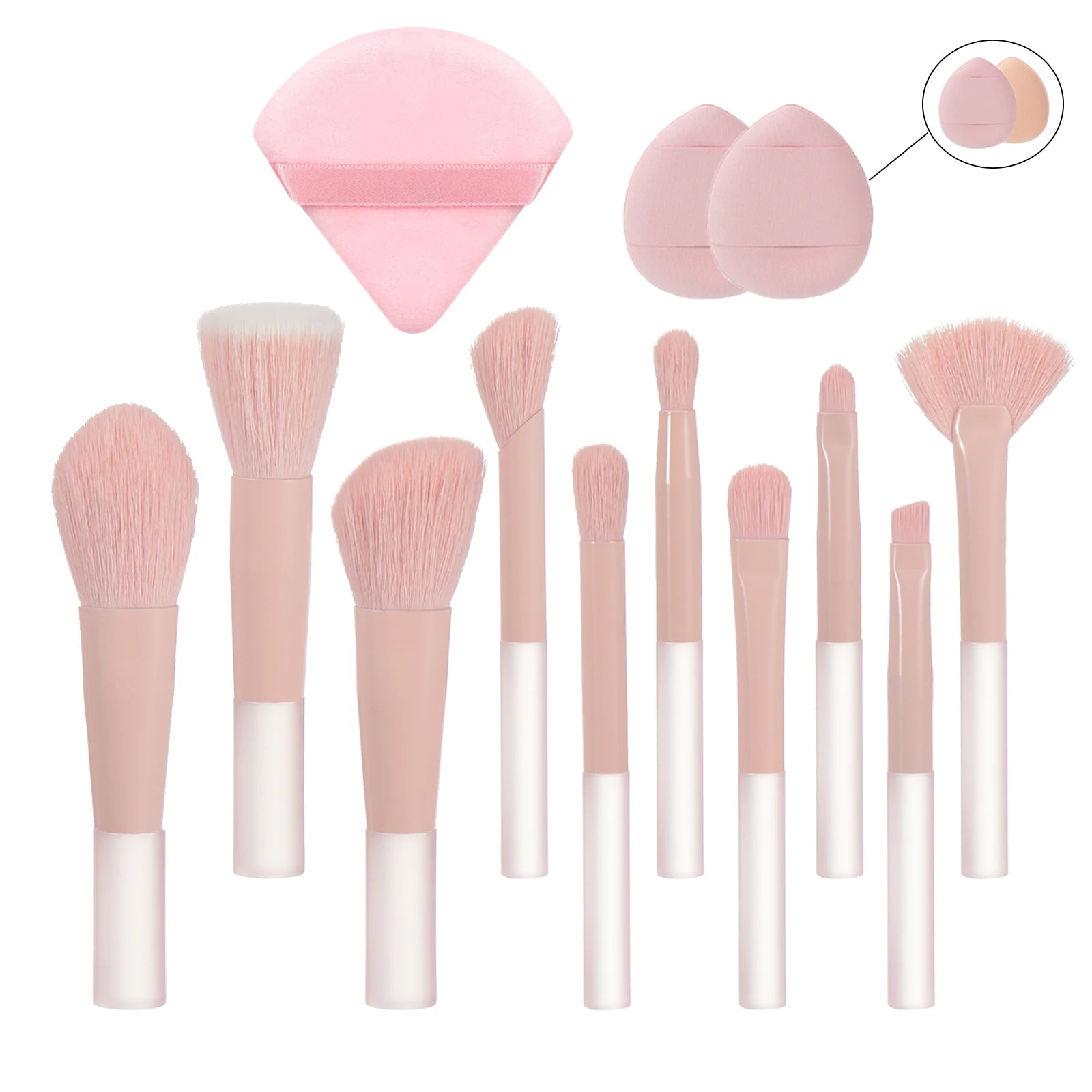 10-teiliges Mini-Make-up-Pinsel-Set – Tragbares Set für Reisen