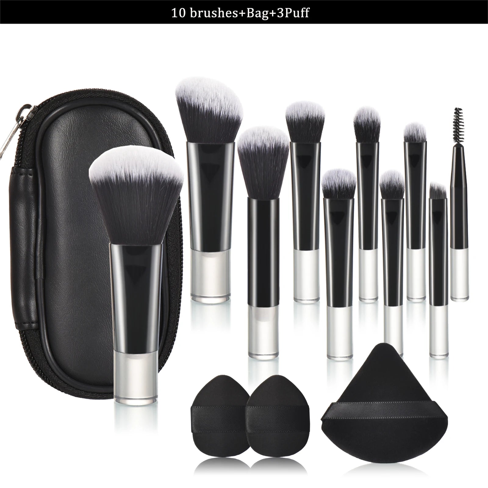10-teiliges Mini-Make-up-Pinsel-Set – Tragbares Set für Reisen