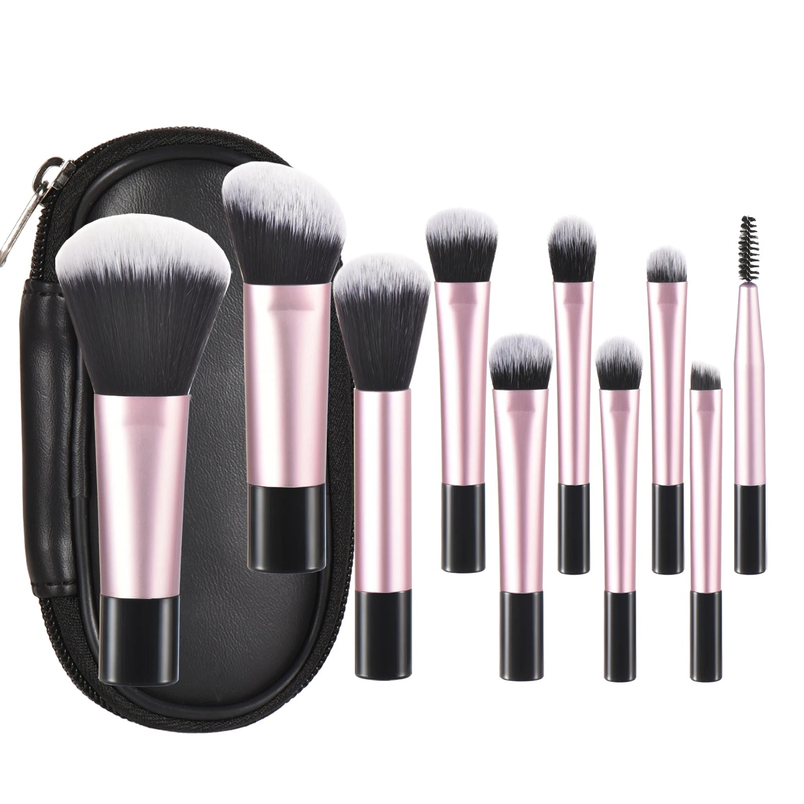10-teiliges Mini-Make-up-Pinsel-Set – Tragbares Set für Reisen