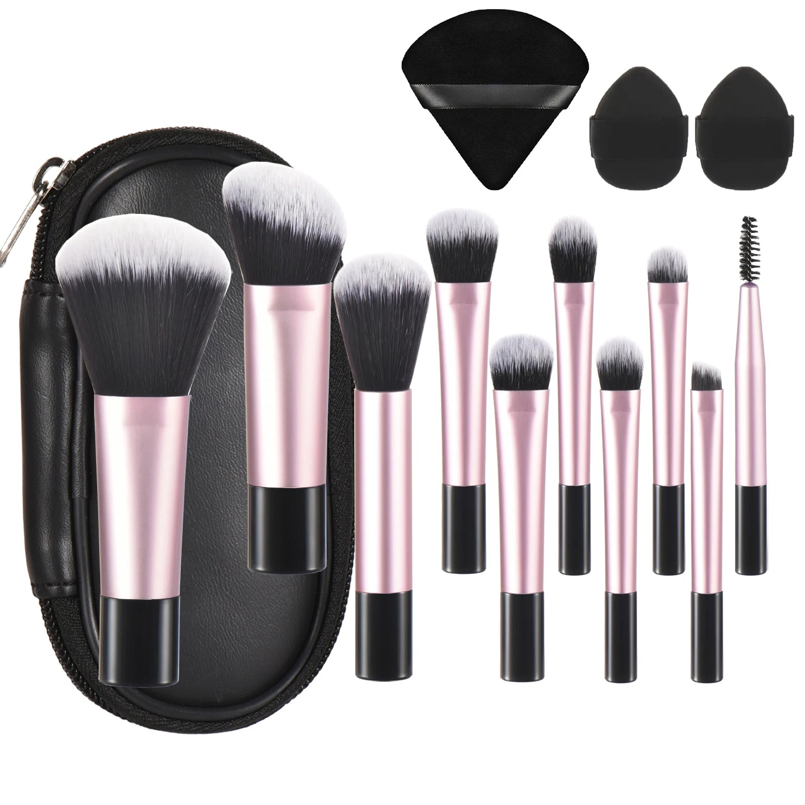 10-teiliges Mini-Make-up-Pinsel-Set – Tragbares Set für Reisen