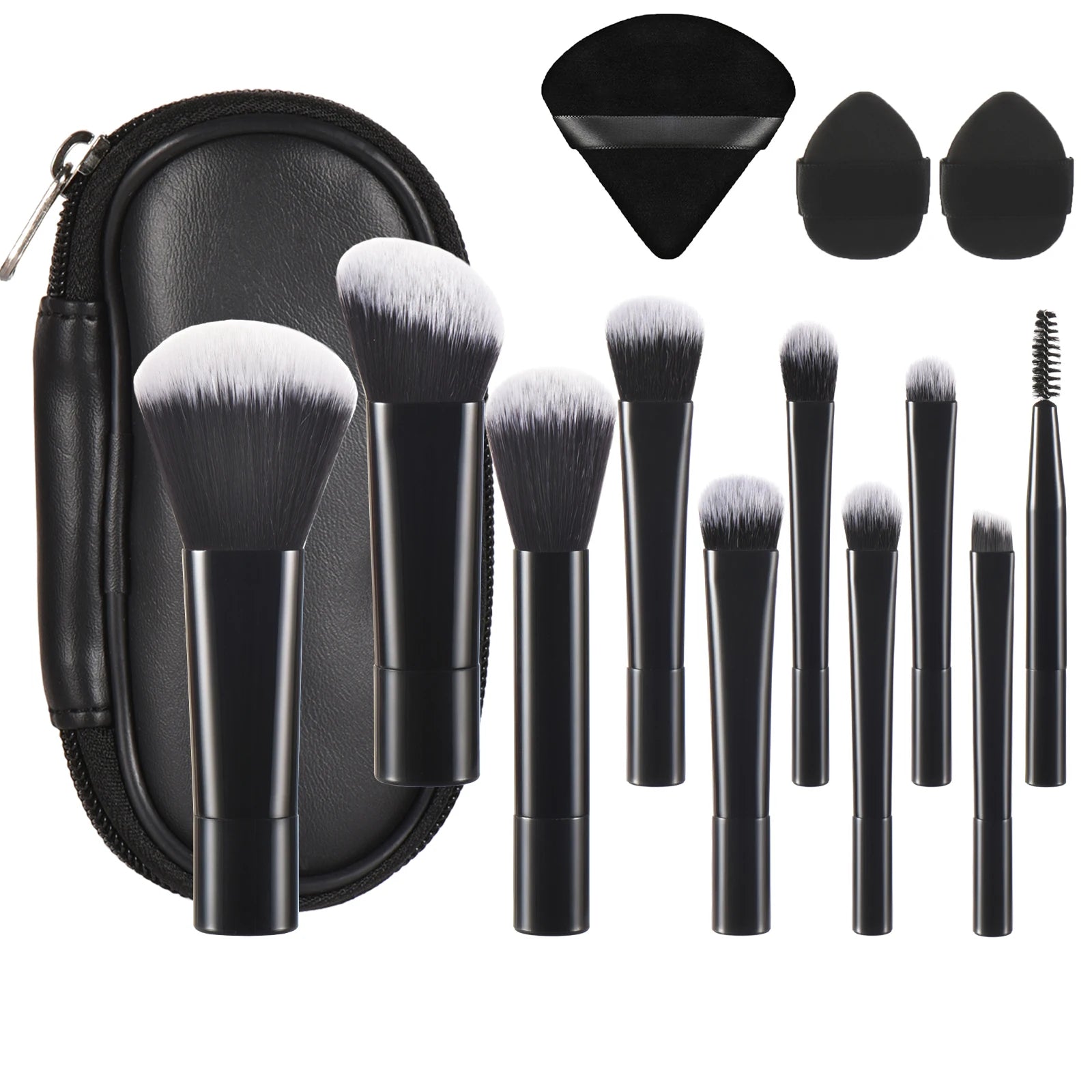 10-teiliges Mini-Make-up-Pinsel-Set – Tragbares Set für Reisen