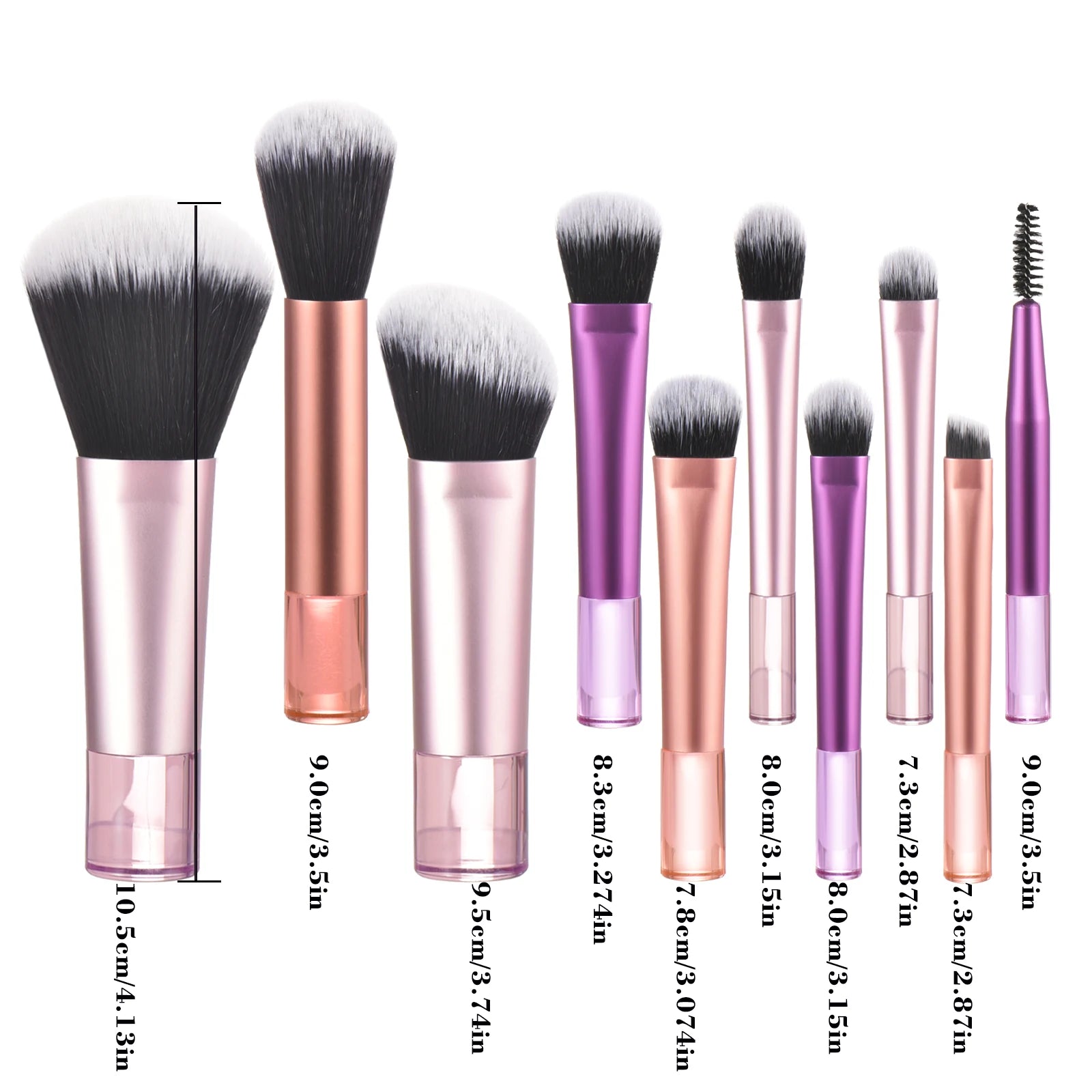 10-teiliges Mini-Make-up-Pinsel-Set – Tragbares Set für Reisen