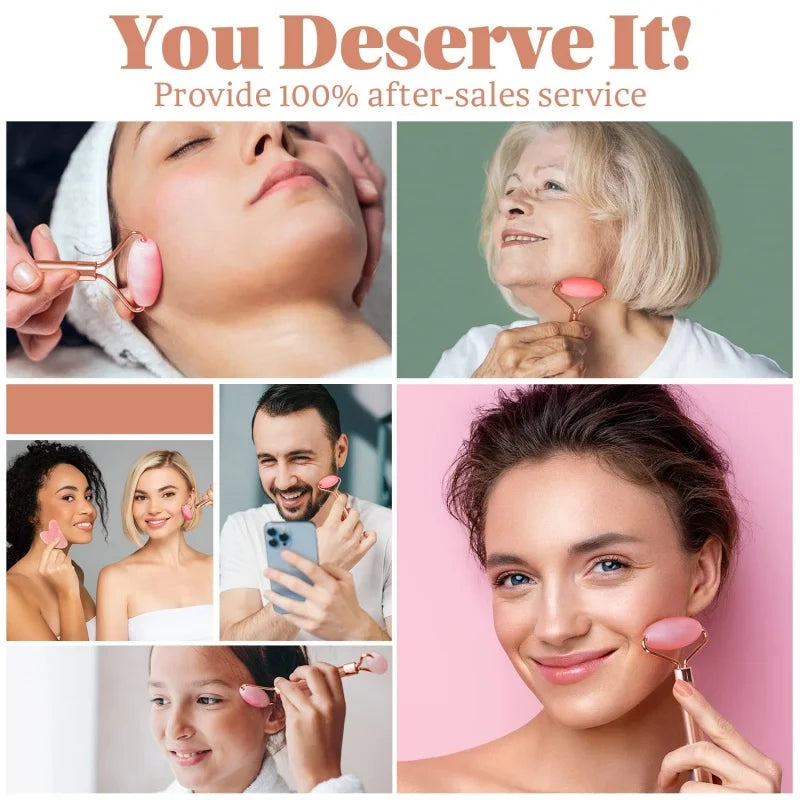 2-teiliges Gesichtsroller & GuaSha Set – Gesicht, Hals & Augen