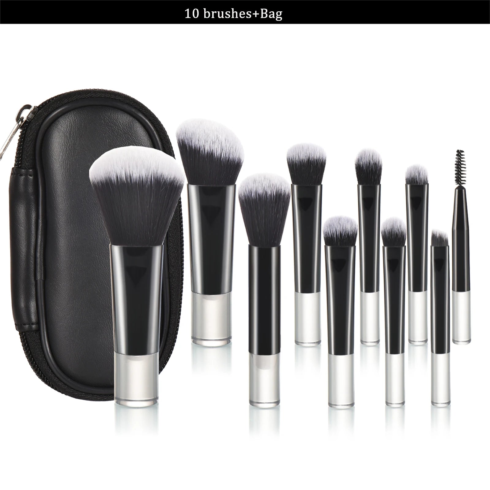 10-teiliges Mini-Make-up-Pinsel-Set – Tragbares Set für Reisen