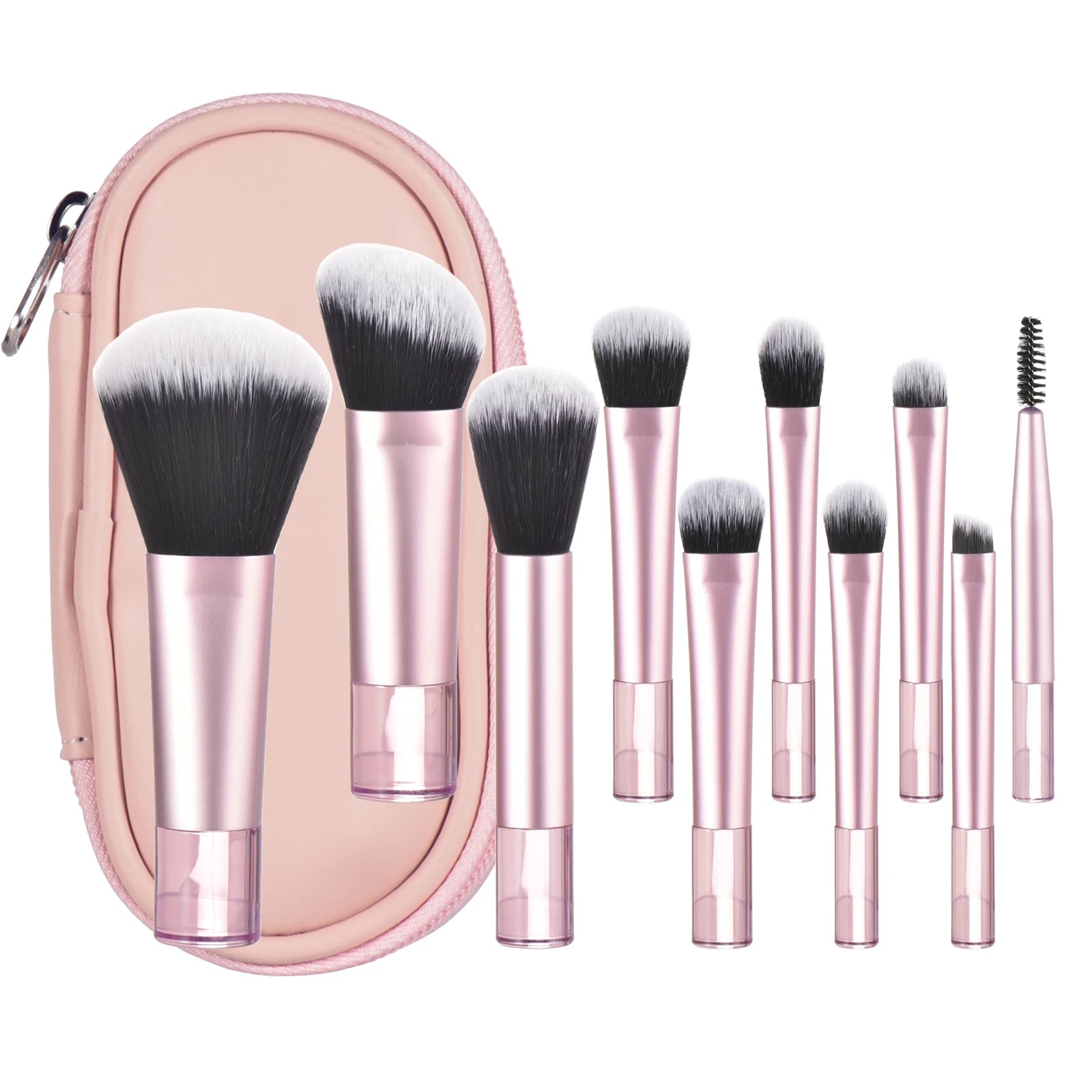 10-teiliges Mini-Make-up-Pinsel-Set – Tragbares Set für Reisen