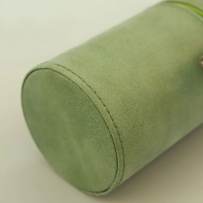 Make-up-Pinsel-Eimer aus PU-Leder – Tragbare, Staub- & Wasserdichte Kosmetiktasche