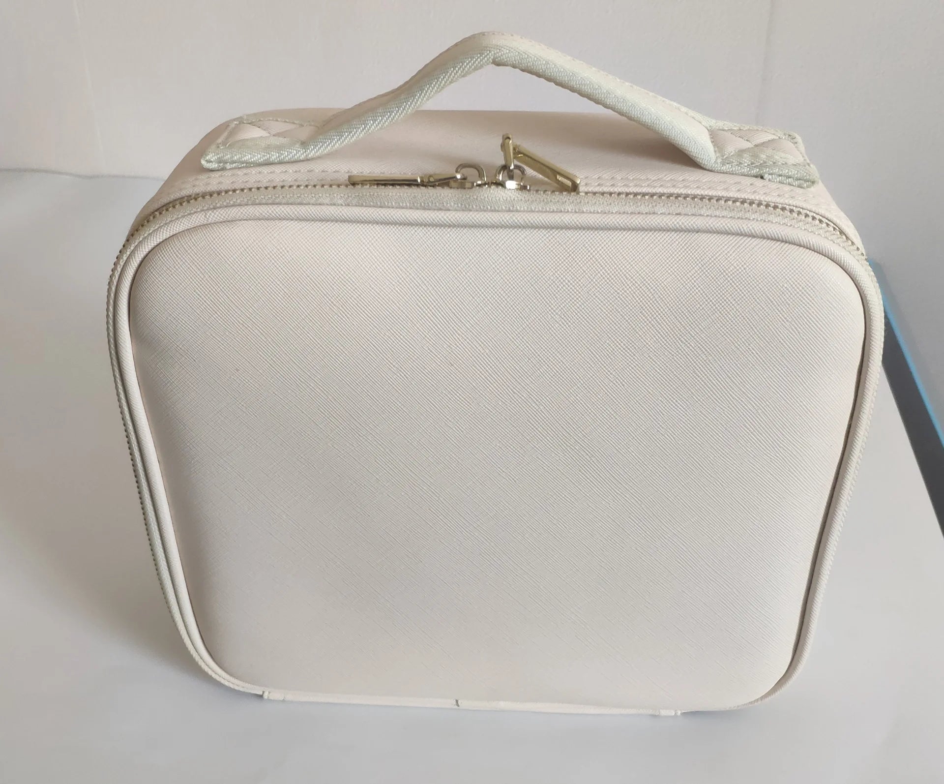 Make-up-Tasche mit großem Fassungsvermögen und LED-Spiegel, professioneller Aufbewahrungsorganisator für Make-up-Künstler, wasserdichte Kosmetiktasche aus PU-Material