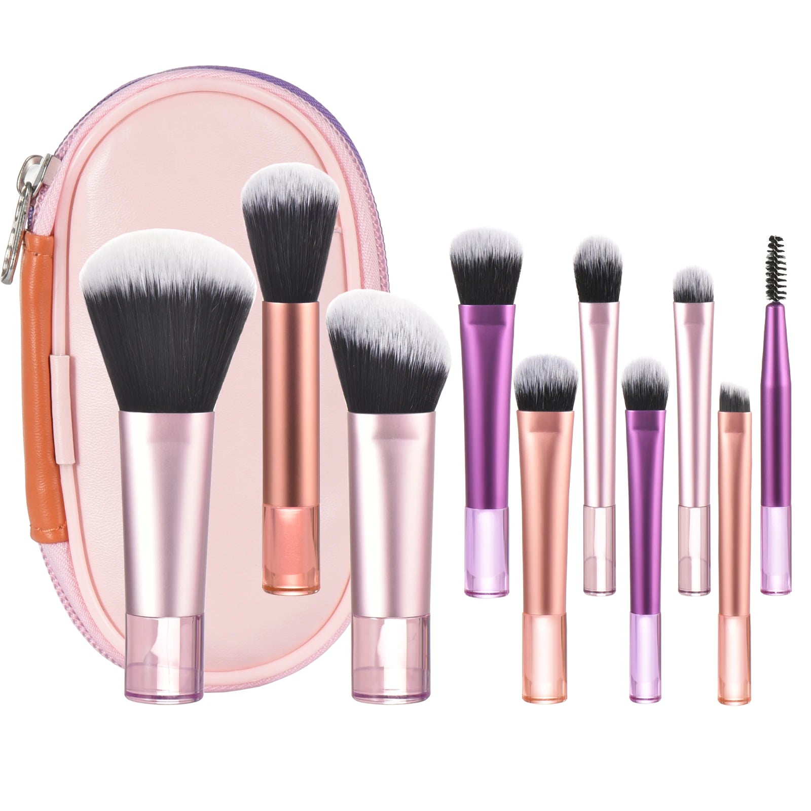 10-teiliges Mini-Make-up-Pinsel-Set – Tragbares Set für Reisen