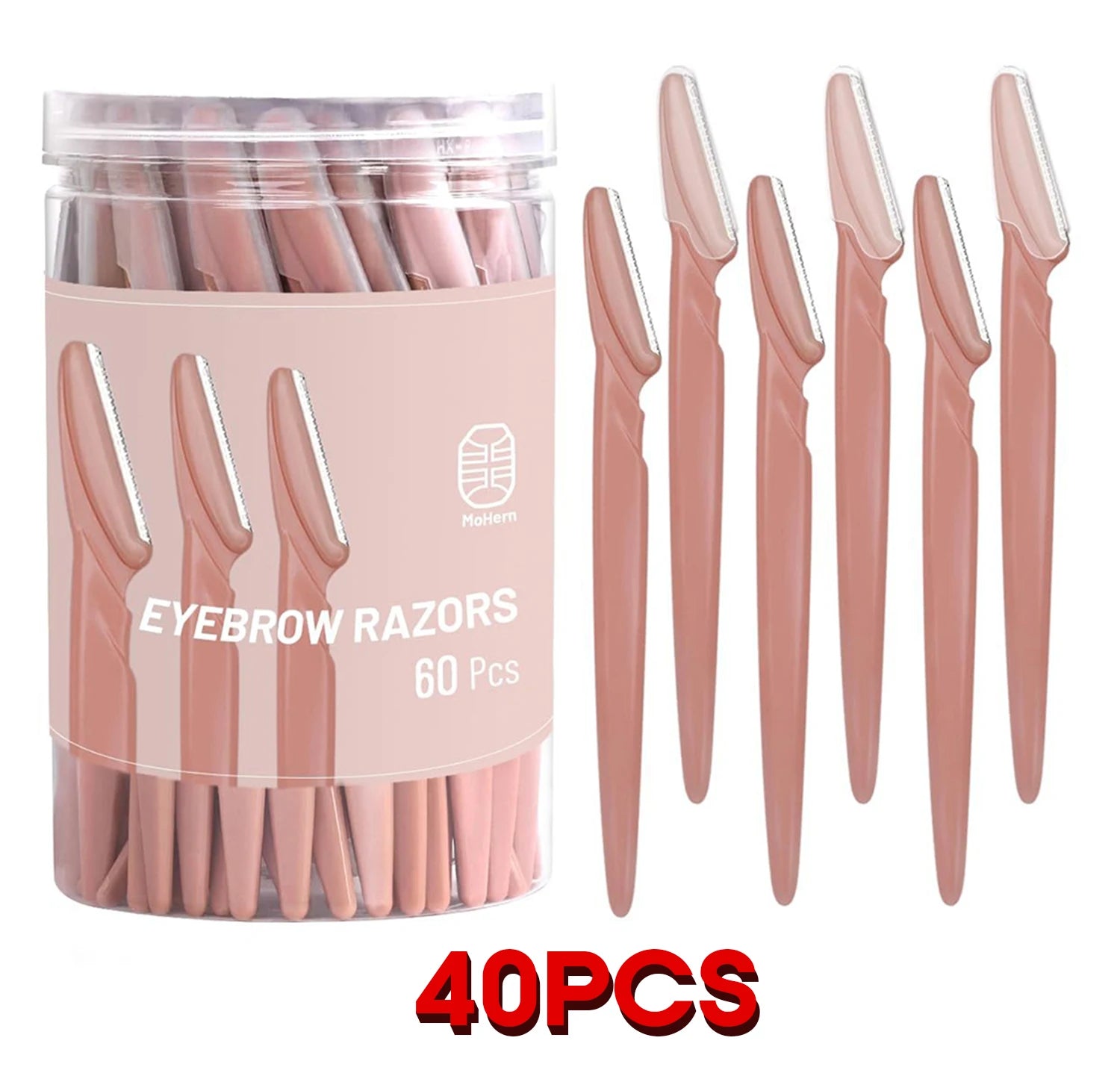 Gesichtshaarentferner & Augenbrauen-Trimmer SetGesichtshaarentferner & Augenbrauen-Trimmer Set – Feder-Epilierer & Rasierer 12/30/40/66PCS für Kinn, Oberlippe, Hals, Augenbrauen & Gesicht