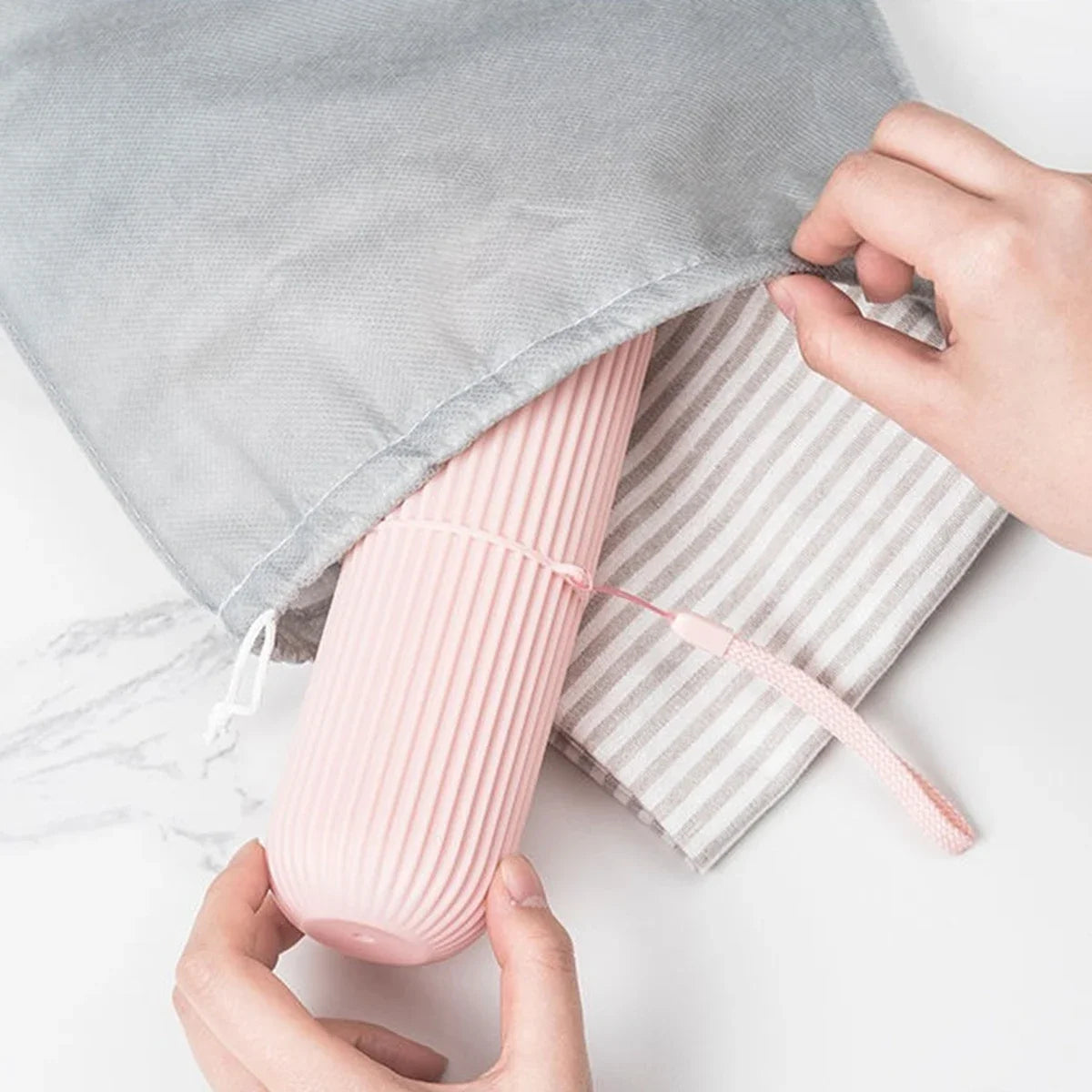 Tragbares Zahnbürsten-Etui – Reise- und Camping-Aufbewahrung